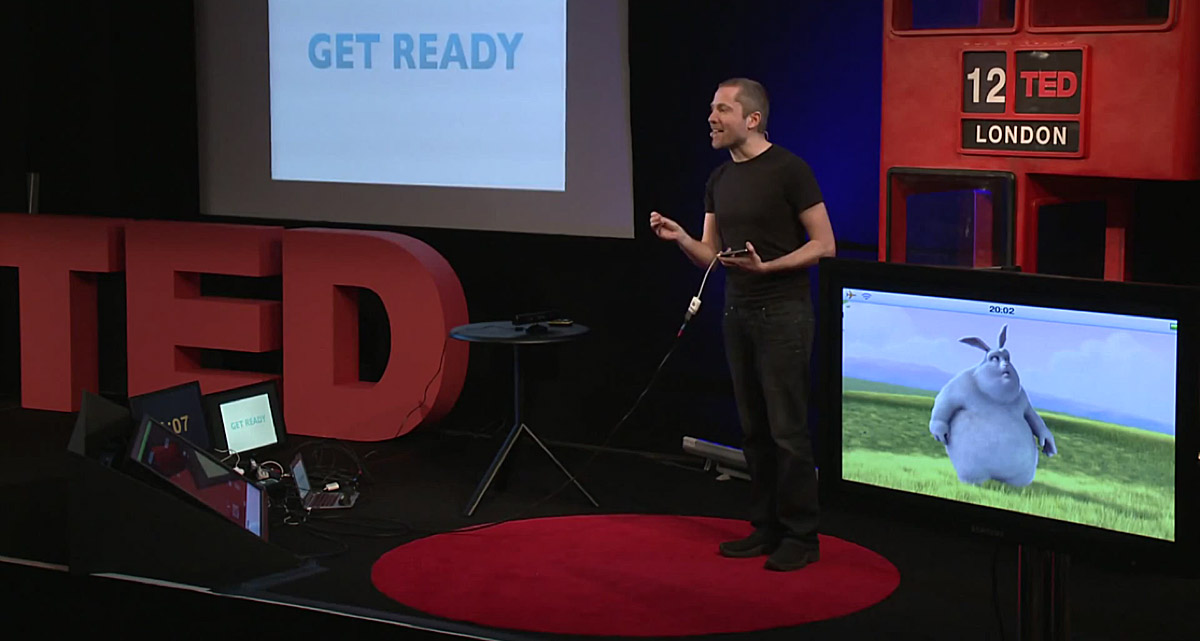 Aral Balkan presenting at TED@London on April 2012.
